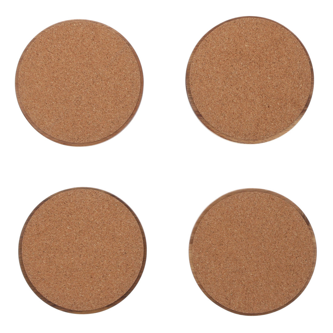 Grateful, Hopeful, Thankful and Joyful Four-Piece Wooden Coaster Set