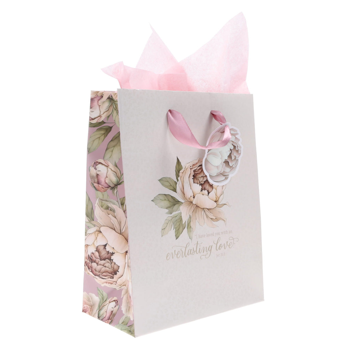 I Have Loved You with an Everlasting Love Medium Gift Bag with Gift Tag