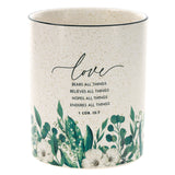 Love Bears All Things, Believes All Things, Hopes All Things Ceramic Utensil Holder
