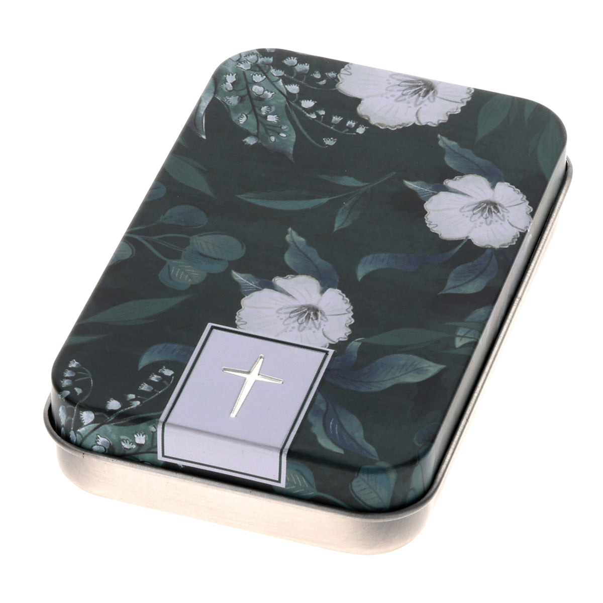 Love Metal Key Ring with Wooden Heart Charm in a Tin