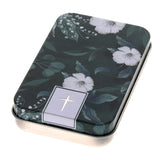 Love Metal Key Ring with Wooden Heart Charm in a Tin