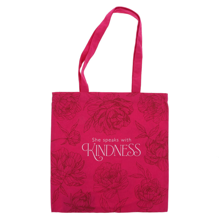 She Speaks with Kindness Canvas Tote Bag