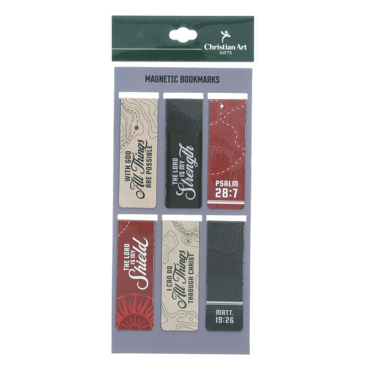 With God All Things Are Possible Six-Piece Magnetic Bookmark Set