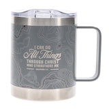 I Can Do All Things Through Christ Stainless Steel Camp Style Travel Mug