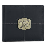 Strength and Courage Genuine Leather Wallet