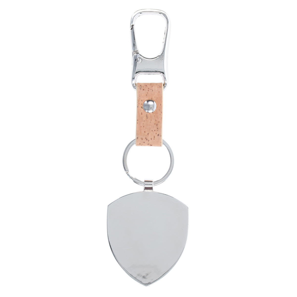 The Lord Is My Strength and Shield Metal and Faux Leather Key Ring with Carabiner Hook