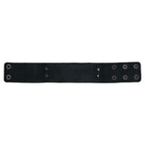 Strength and Courage Black and Brown Genuine Leather Wriststrap