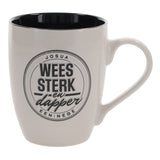 Wees Sterk en Dapper Afrikaans Ceramic Mug with Black Interior