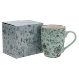 Rejoice Always Green Ceramic Mug