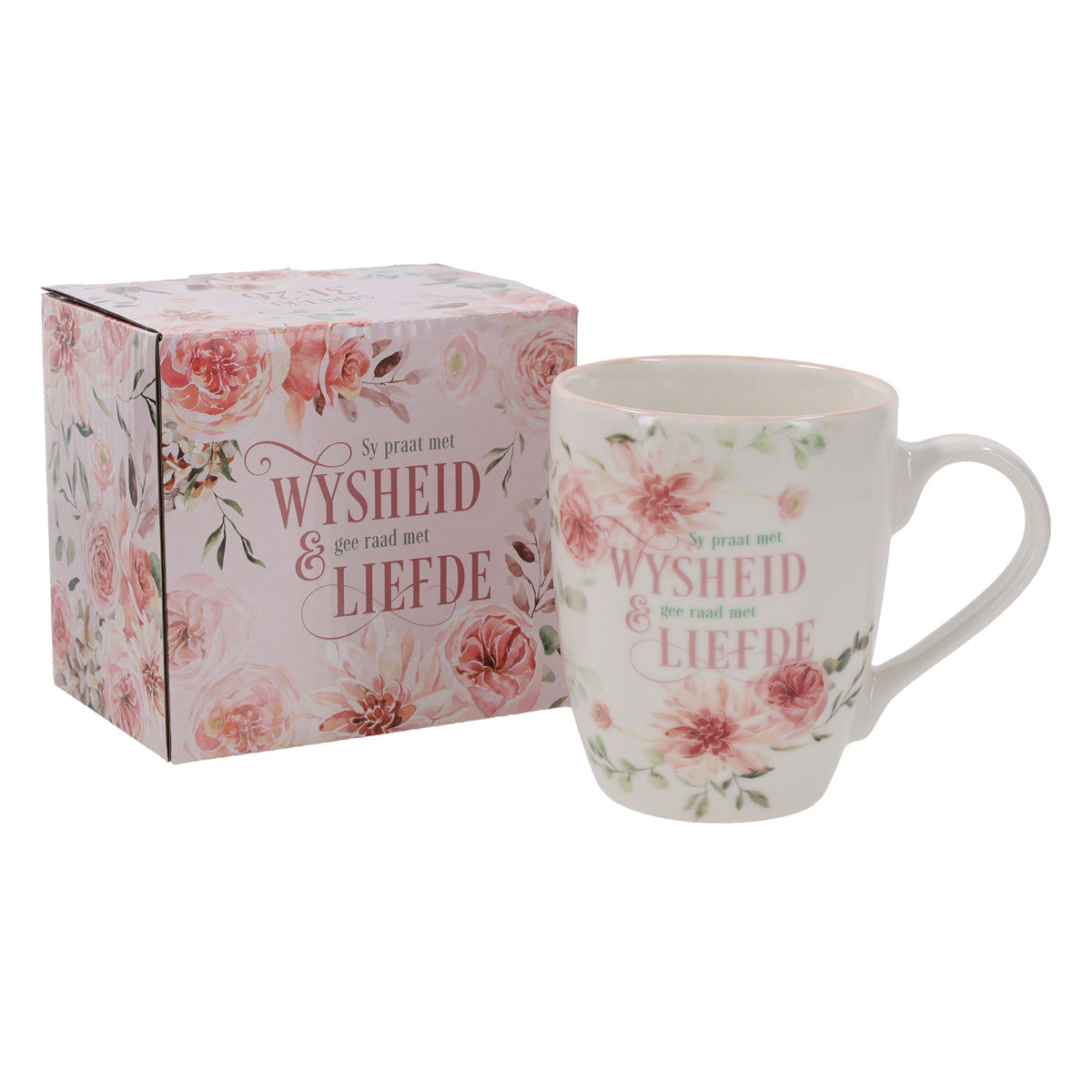 Sy Praat met Wysheid en Gee Raad met Liefde Afrikaans Ceramic Mug