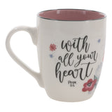 Trust in the Lord Ceramic Mug with Pink Interior
