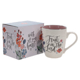 Trust in the Lord Ceramic Mug with Pink Interior