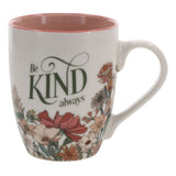 Be Kind Always Ceramic Mug with Pink Interior
