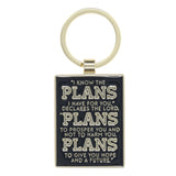 I Know the Plans I Have for You Metal Key Ring