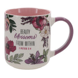 Beauty Blossoms from Within Ceramic Mug