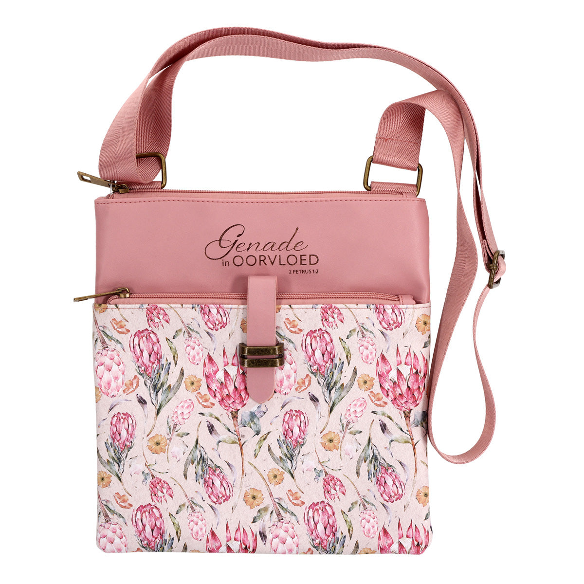 Genade in Oorvloed Fynbos Afrikaans Faux Leather Sling Bag