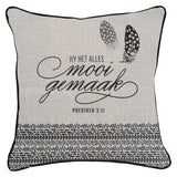 Loof die Here Afrikaans Two-Piece Square Pillow Case Set