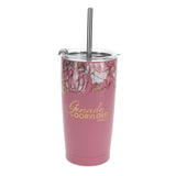 Genade in Oorvloed Afrikaans Stainless Steel Travel Mug with Straw