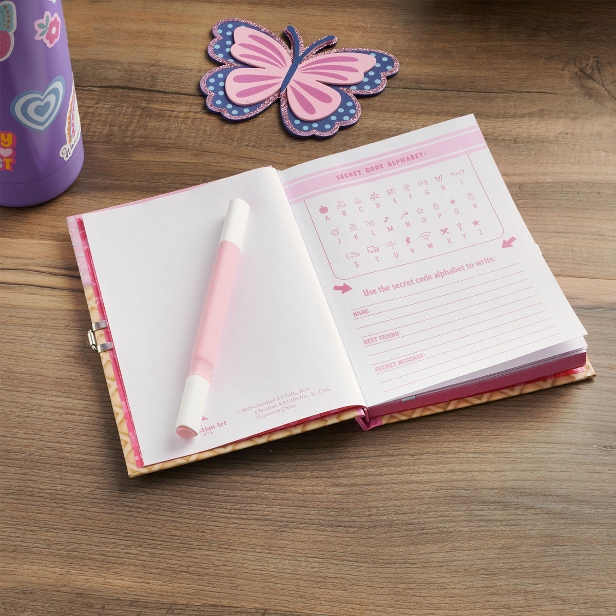 Let Joy Fill Your Day Hardcover Secret Diary with a Lock and Key