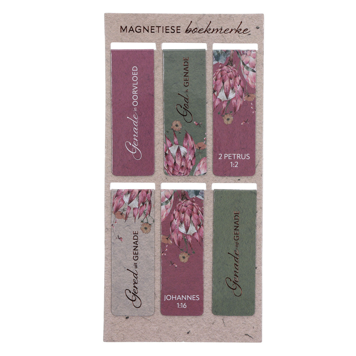 Fynbos Afrikaans Six-Piece Magnetic Bookmark Set