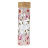 Love Is Patient Love Is Kind Glass Water Bottle with Bamboo Lid