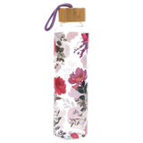 Bloom in His Grace Glass Water Bottle