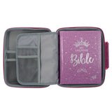 I Am God's Princess Daughter of the King of Kings Purple Glitter Bible Cover