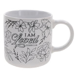 I Am Loved Ceramic Coloring Mug