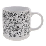 Be Joyful in Hope Ceramic Coloring Mug