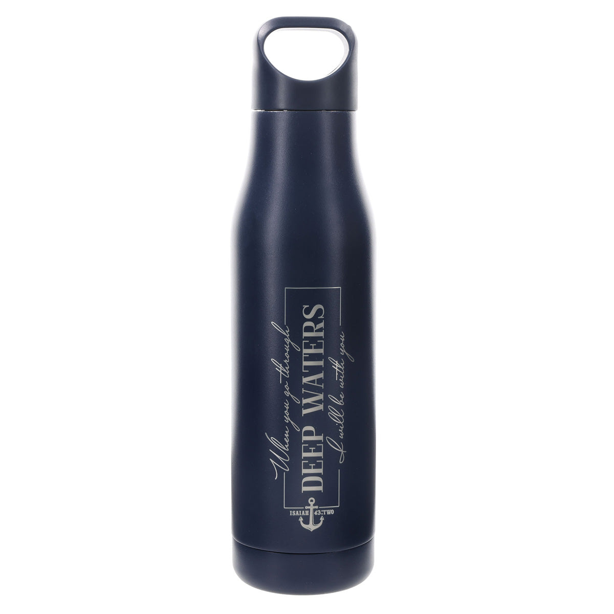 When You Go Through Deep Waters I Will Be With You Stainless Steel Water Bottle
