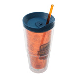 Life Is an Adventure with Jesus Plastic Travel Tumbler with Lid and Straw
