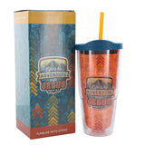 Life Is an Adventure with Jesus Plastic Travel Tumbler with Lid and Straw