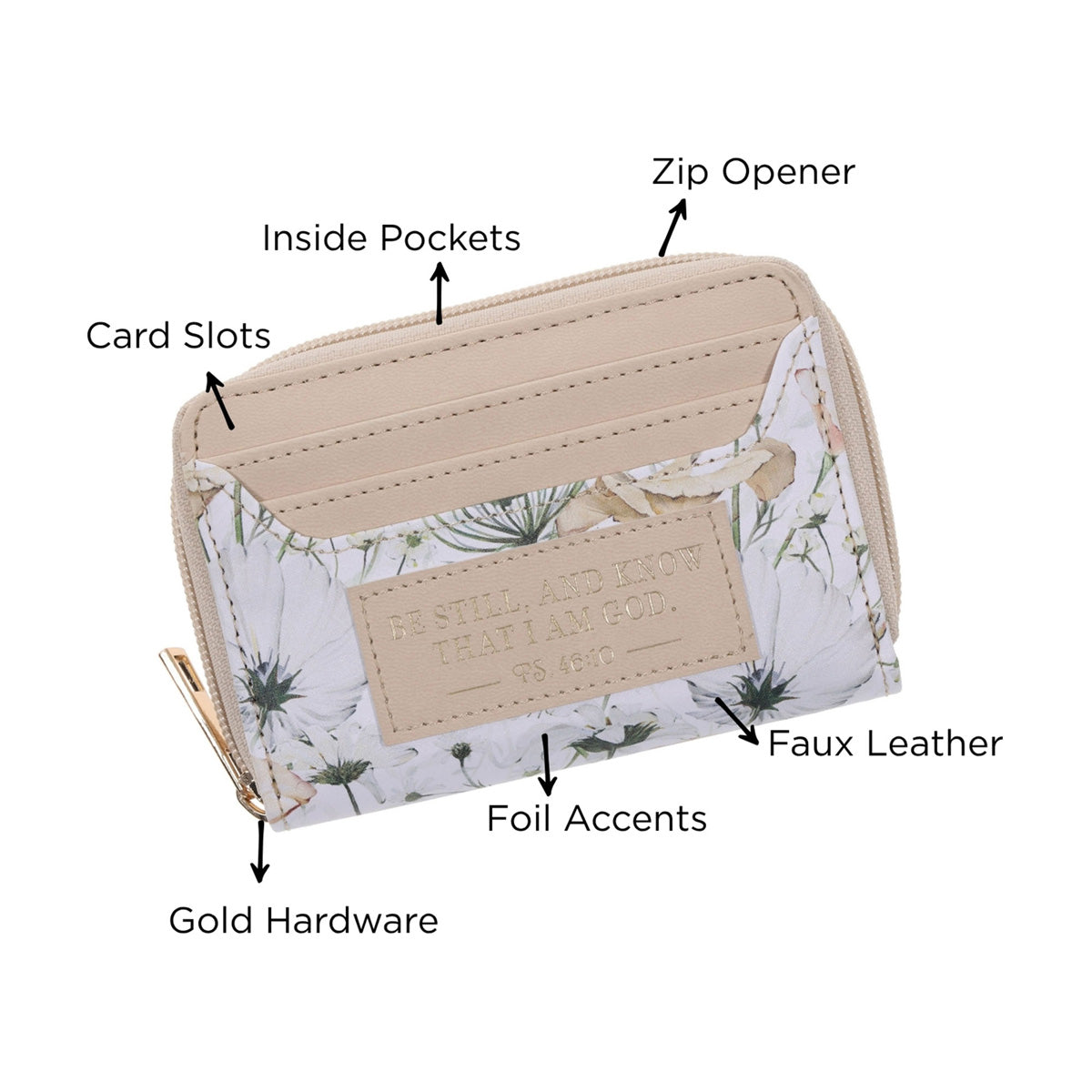 Be Still and Know That I Am God Faux Leather Woman's Wallet
