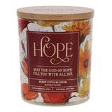 Hope, Fresh Lotus Blossom Scented Candle with Bamboo Lid