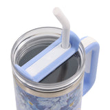 Pray to Him and He Will Hear You Large Stainless Steel Mug with Handle and Straw