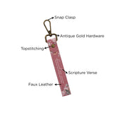 Mag Jy Elke Dag Genade Ontvang Afrikaans Faux Leather Wristlet Key Ring