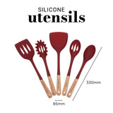 May the God of Hope Fill You with Joy Wood and Silicone Five-Piece Utensil Set