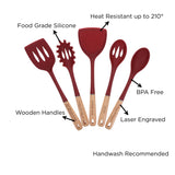 May the God of Hope Fill You with Joy Wood and Silicone Five-Piece Utensil Set