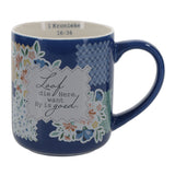Loof die Here Want Hy Is Goed Afrikaans Blue Ceramic Mug
