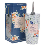 Loof die Here Want Hy Is Goed Afrikaans Stainless Steel Travel Mug with Straw