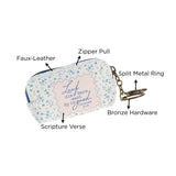 Loof die Here Want Hy Is Goed Afrikaans Keychain with Faux Leather Pouch