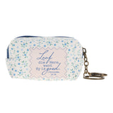 Loof die Here Want Hy Is Goed Afrikaans Keychain with Faux Leather Pouch