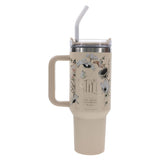 Be Still and Know That I Am God Large Stainless Steel Mug with Handle and Straw