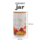 May the God of Hope Fill You with All Joy Ceramic Jar with Bamboo Lid