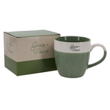 Grace and Peace Green Ceramic Mug