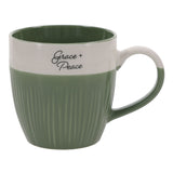 Grace and Peace Green Ceramic Mug