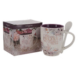 She Is More Precious than Rubies Ceramic Mug and Spoon