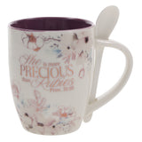 She Is More Precious than Rubies Ceramic Mug and Spoon