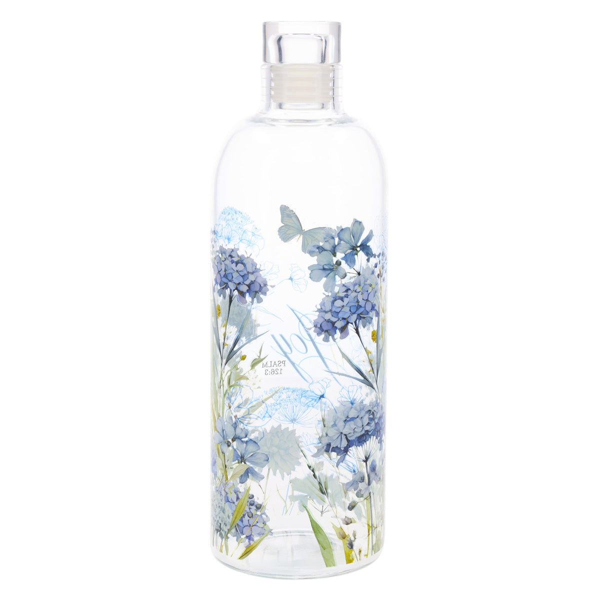 Joy Butterflies Glass Water Bottle