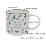 He Will Shelter You with His Wings Ceramic Mug